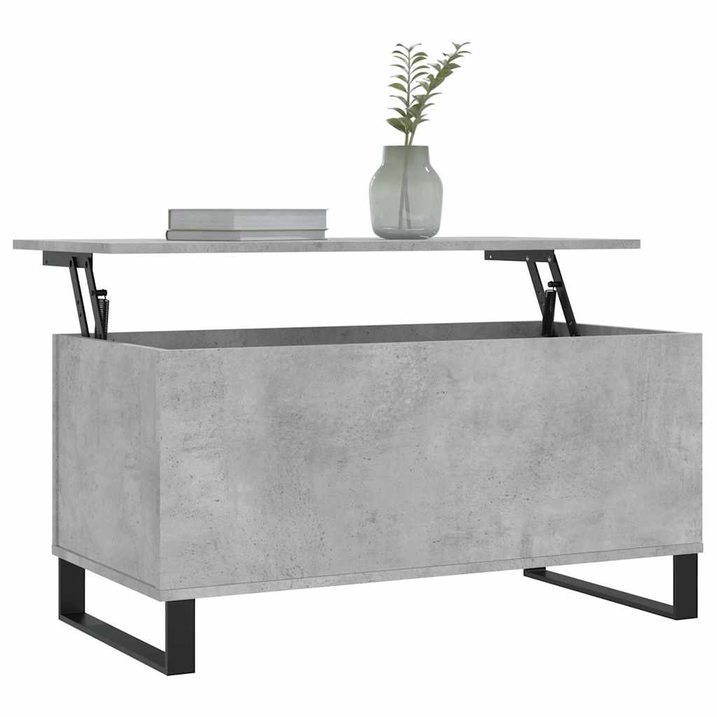 Table basse Gris béton 90x44,5x45 cm Bois d'ingénierie XIOS