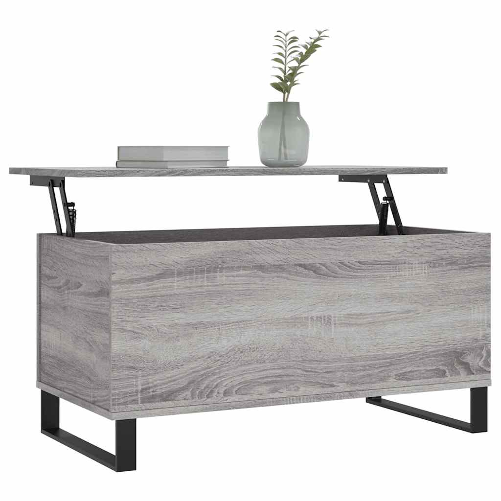 Table basse Sonoma gris 90x44,5x45 cm Bois d'ingénierie - XIOS