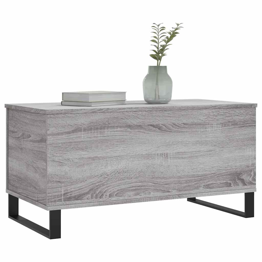 Table basse Sonoma gris 90x44,5x45 cm Bois d'ingénierie - XIOS