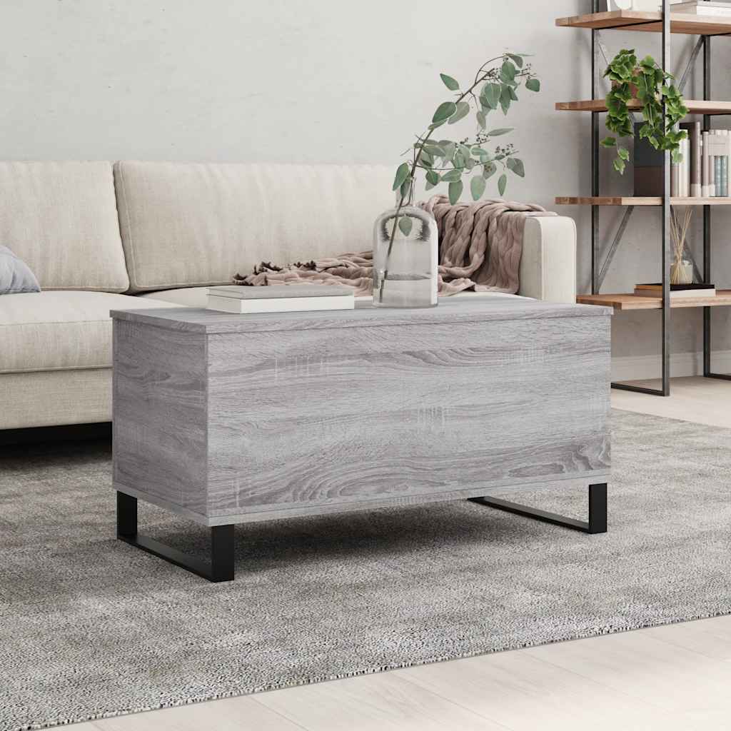 Table basse Sonoma gris 90x44,5x45 cm Bois d'ingénierie - XIOS