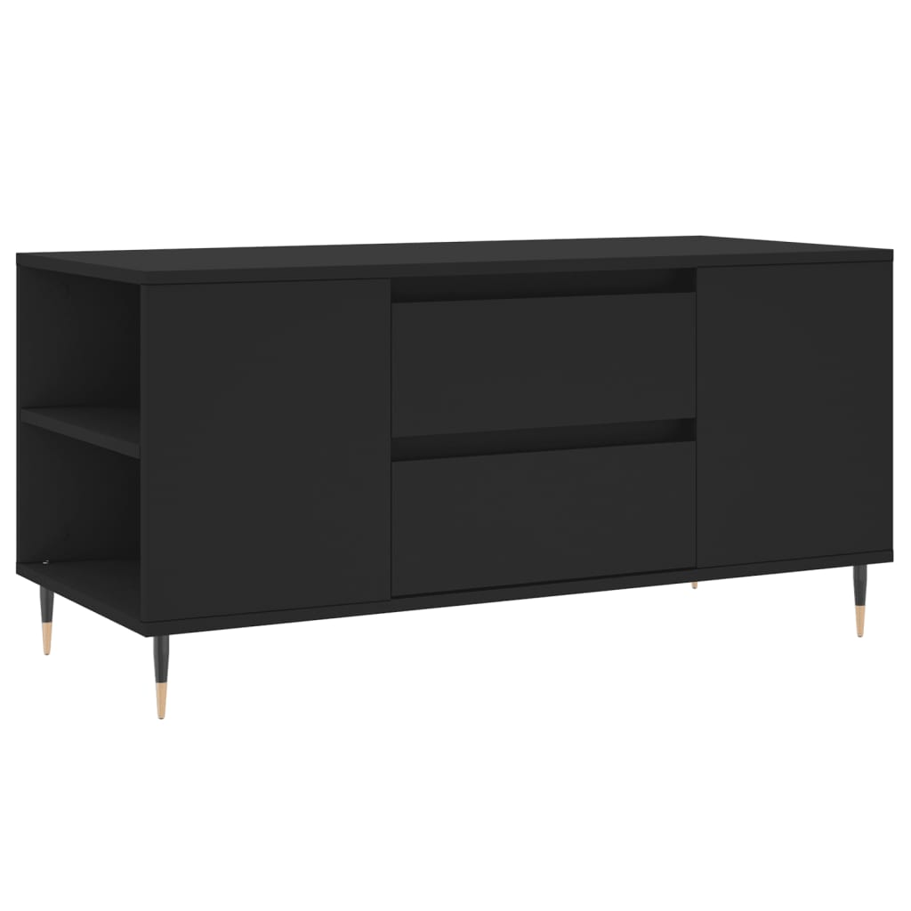 Table basse noir 102x44,5x50 cm bois d'ingénierie - XIOS