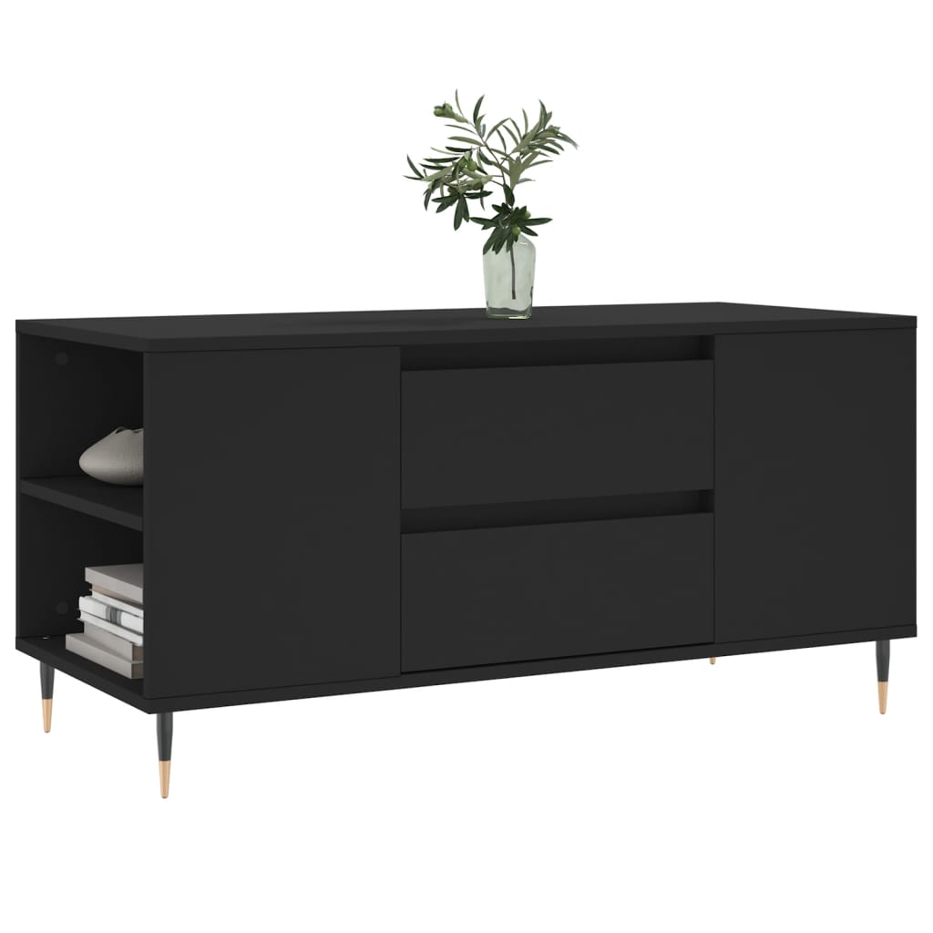 Table basse noir 102x44,5x50 cm bois d'ingénierie - XIOS