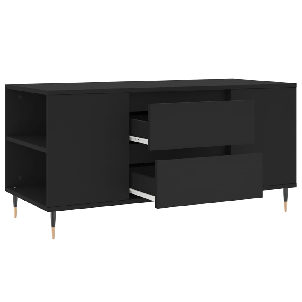 Table basse noir 102x44,5x50 cm bois d'ingénierie - XIOS