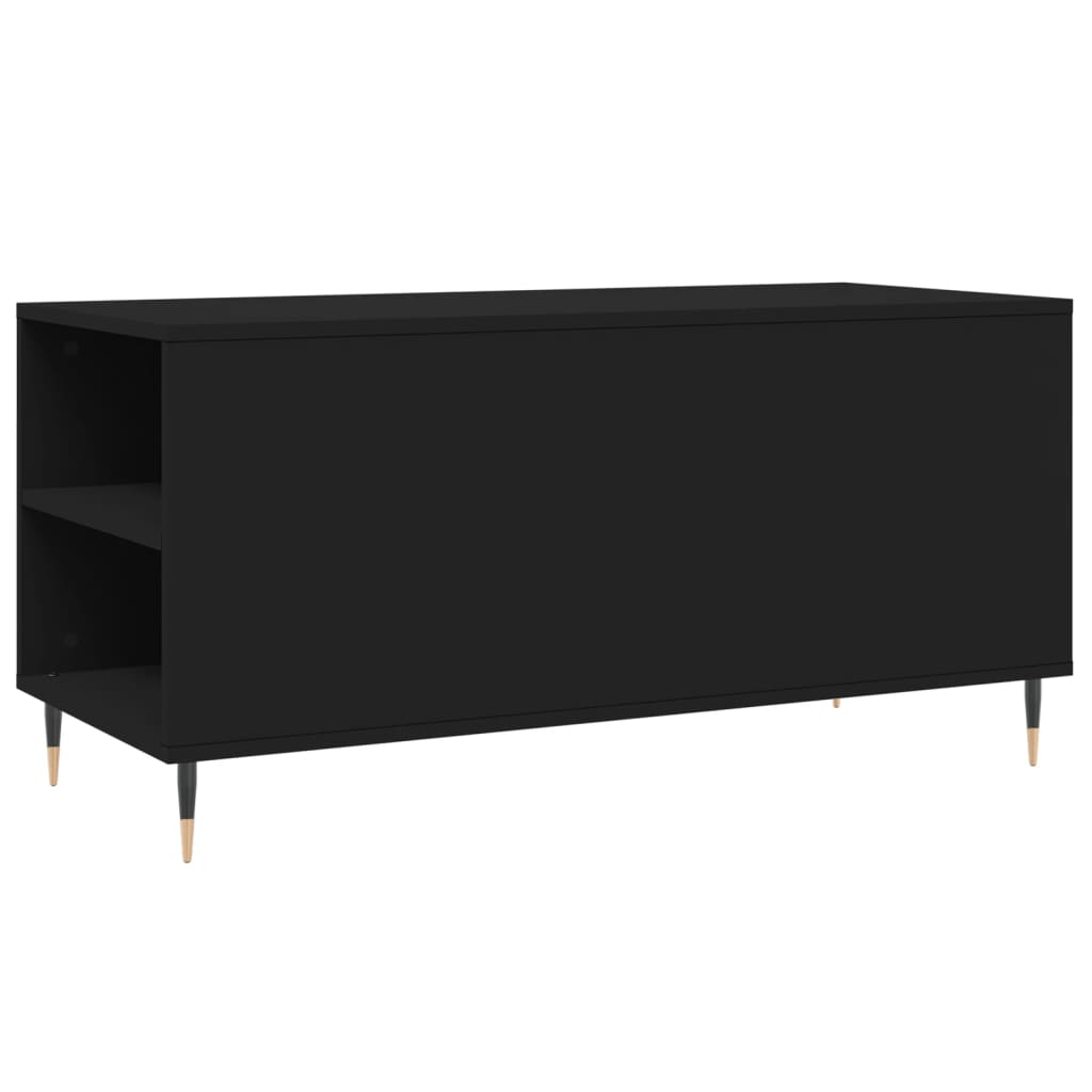 Table basse noir 102x44,5x50 cm bois d'ingénierie - XIOS