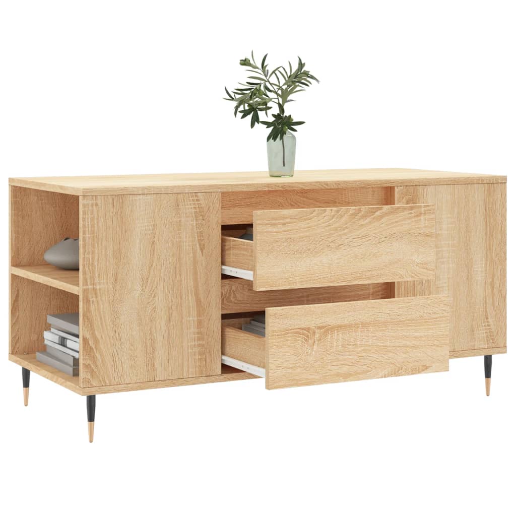 Table basse chêne sonoma 102x44,5x50 cm bois d'ingénierie XIOS