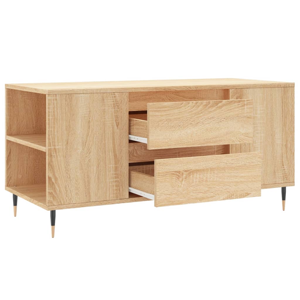 Table basse chêne sonoma 102x44,5x50 cm bois d'ingénierie XIOS