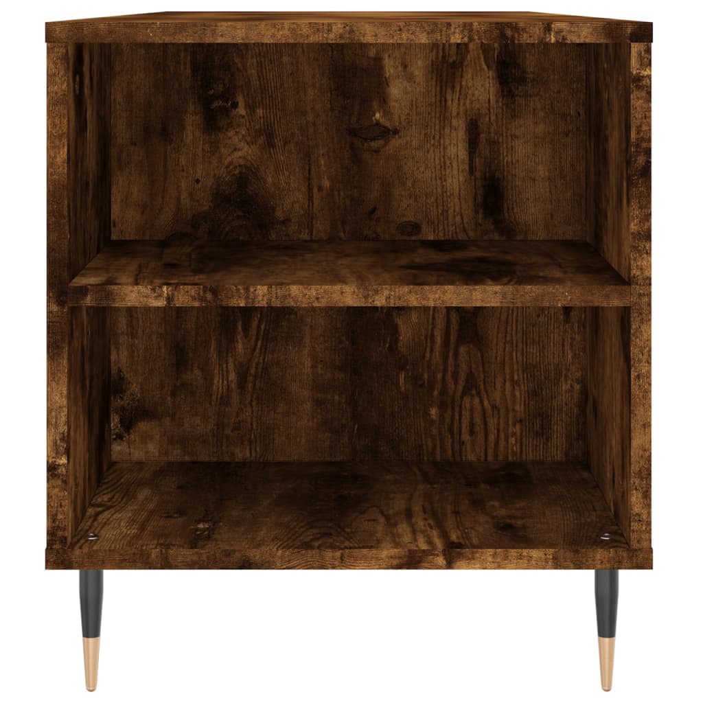 Table basse chêne fumé 102x44,5x50 cm bois d'ingénierie - XIOS