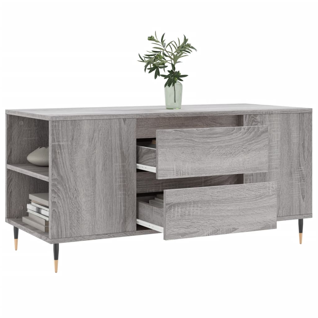 Table basse sonoma gris 102x44,5x50 cm bois d'ingénierie XIOS