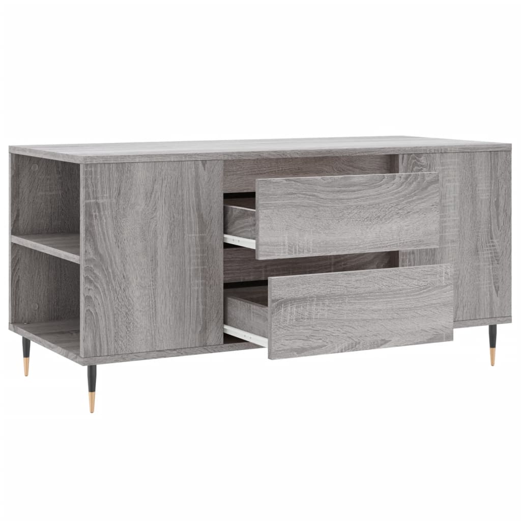 Table basse sonoma gris 102x44,5x50 cm bois d'ingénierie XIOS