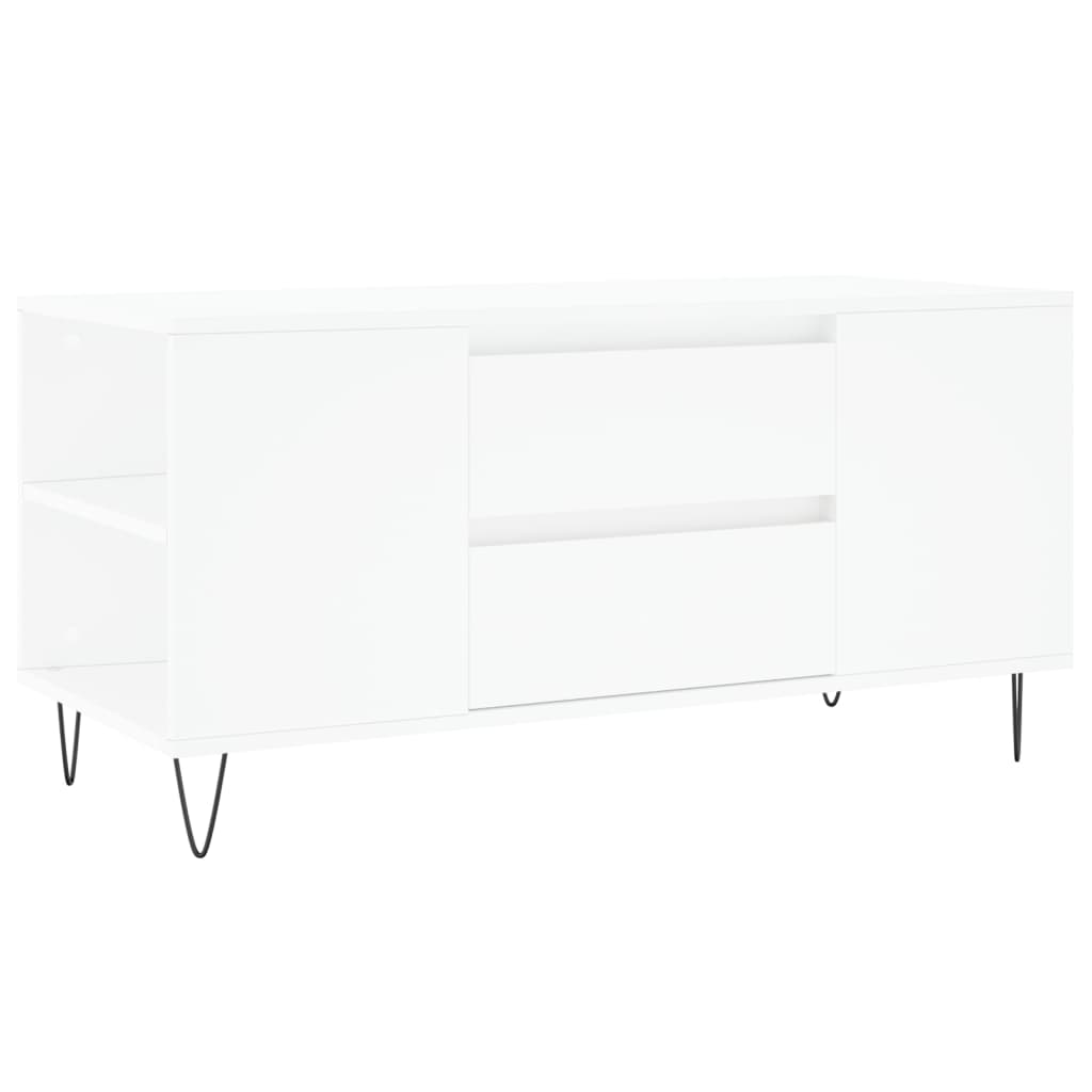 Table basse blanc 102x44,5x50 cm bois d'ingénierie - XIOS