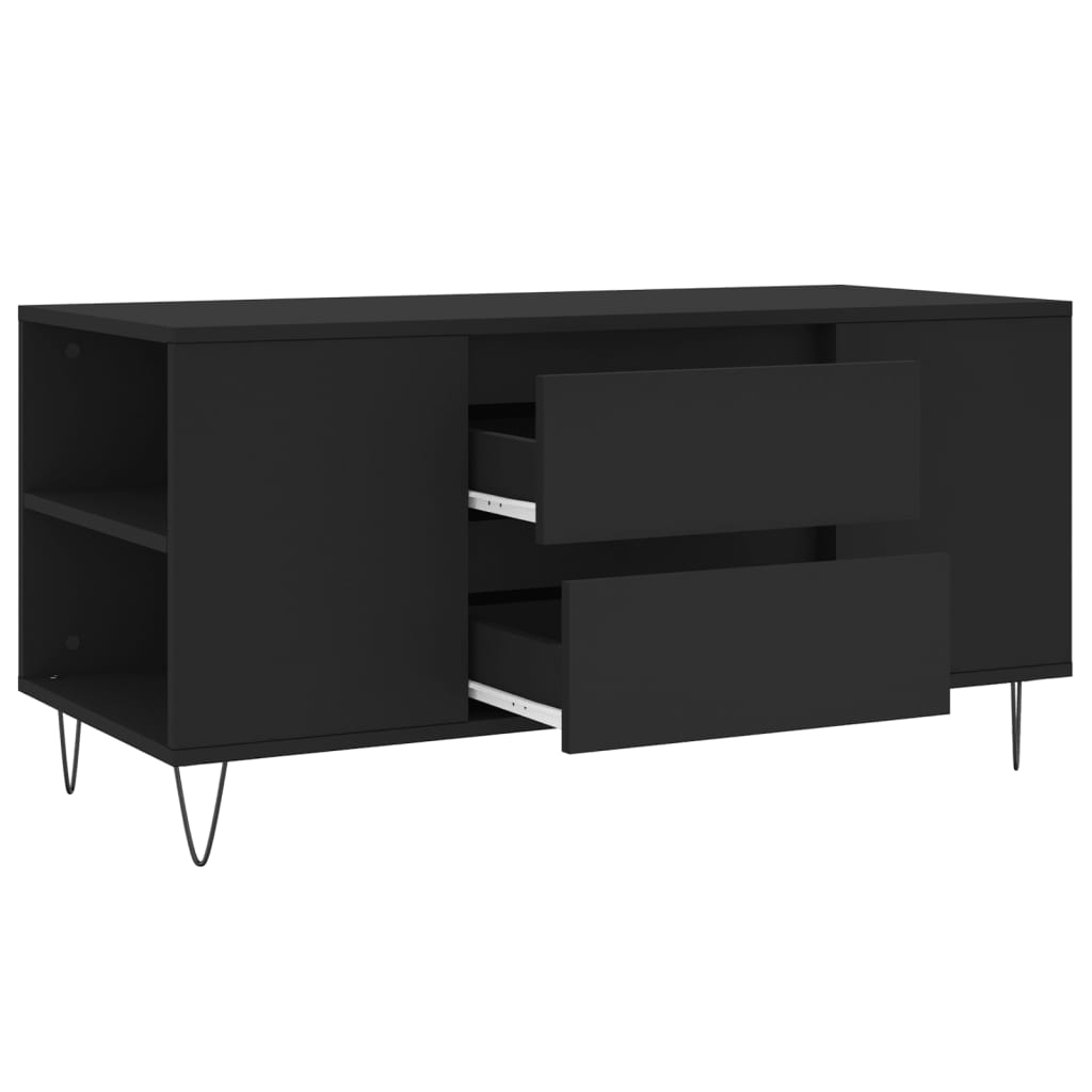 Table basse noir 102x44,5x50 cm bois d'ingénierie - XIOS