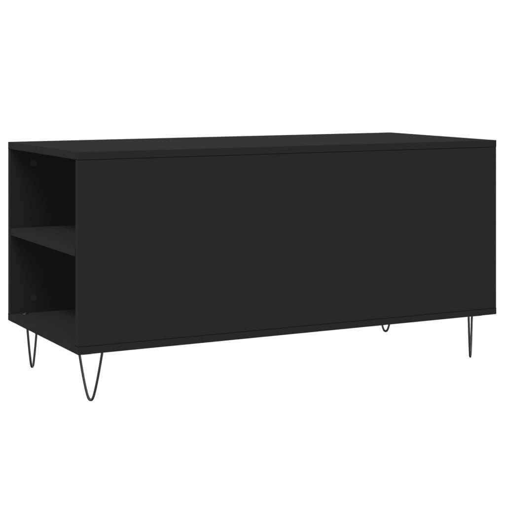 Table basse noir 102x44,5x50 cm bois d'ingénierie - XIOS