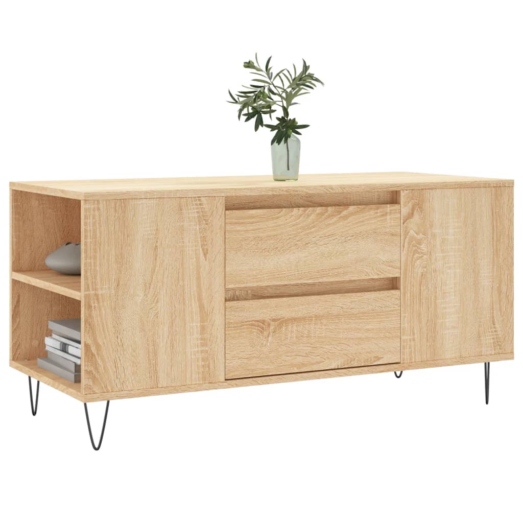 Table basse chêne sonoma 102x44,5x50 cm bois d'ingénierie - XIOS