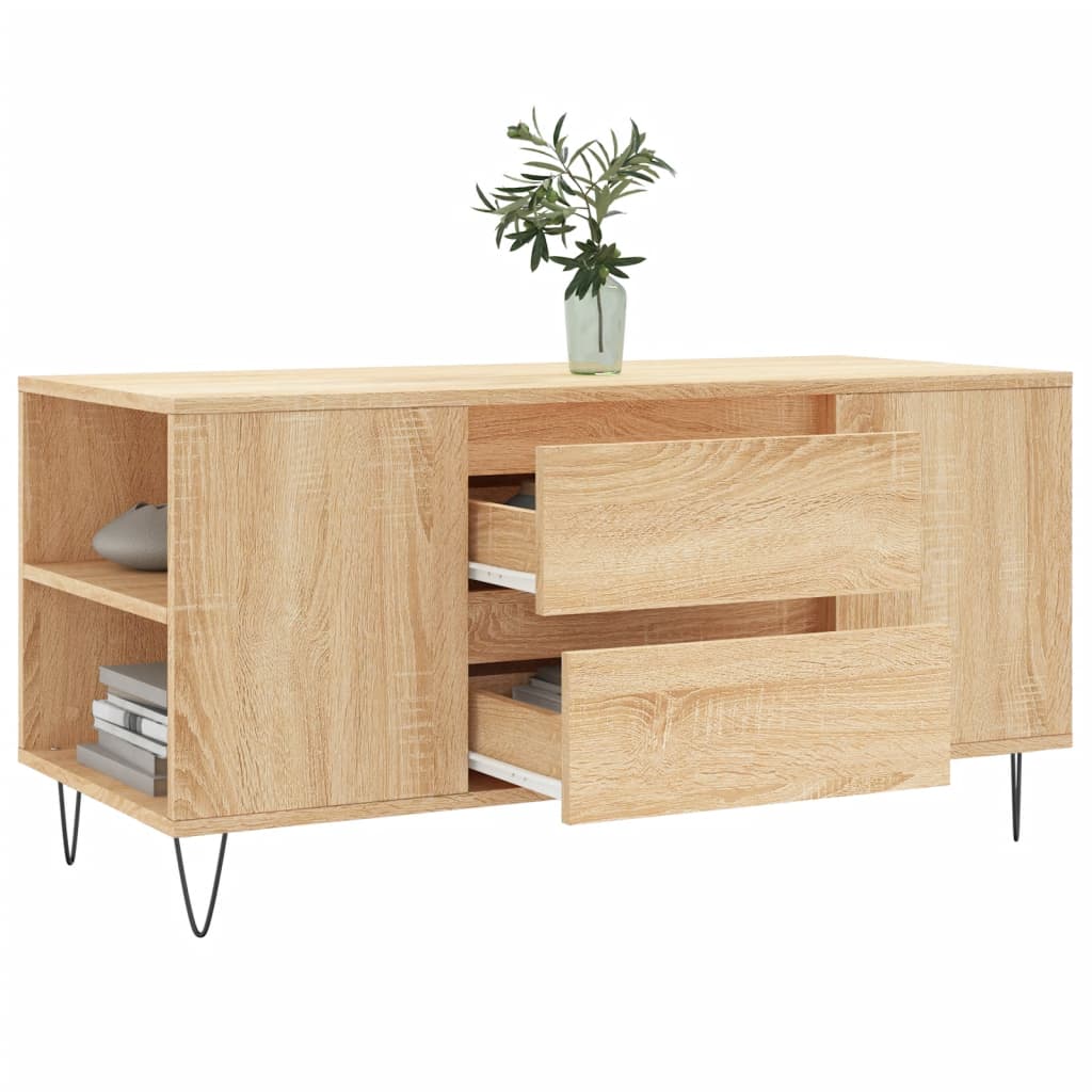 Table basse chêne sonoma 102x44,5x50 cm bois d'ingénierie - XIOS