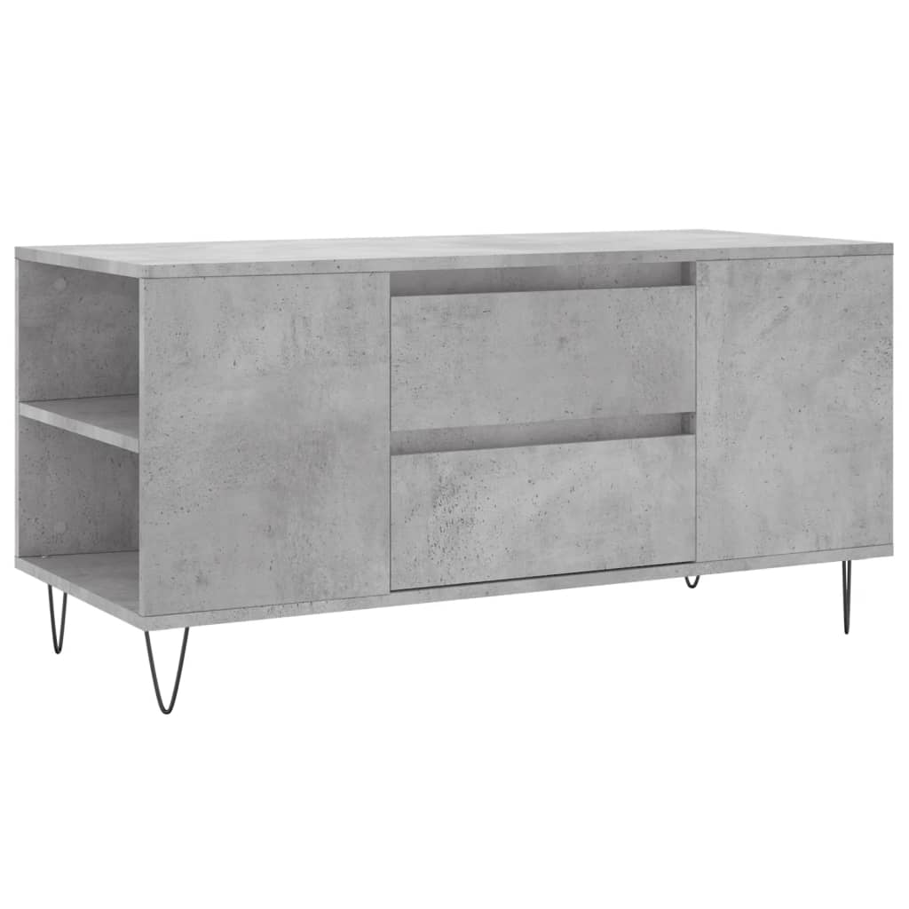Table basse gris béton 102x44,5x50 cm bois d'ingénierie - XIOS