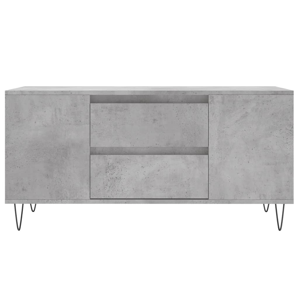 Table basse gris béton 102x44,5x50 cm bois d'ingénierie - XIOS