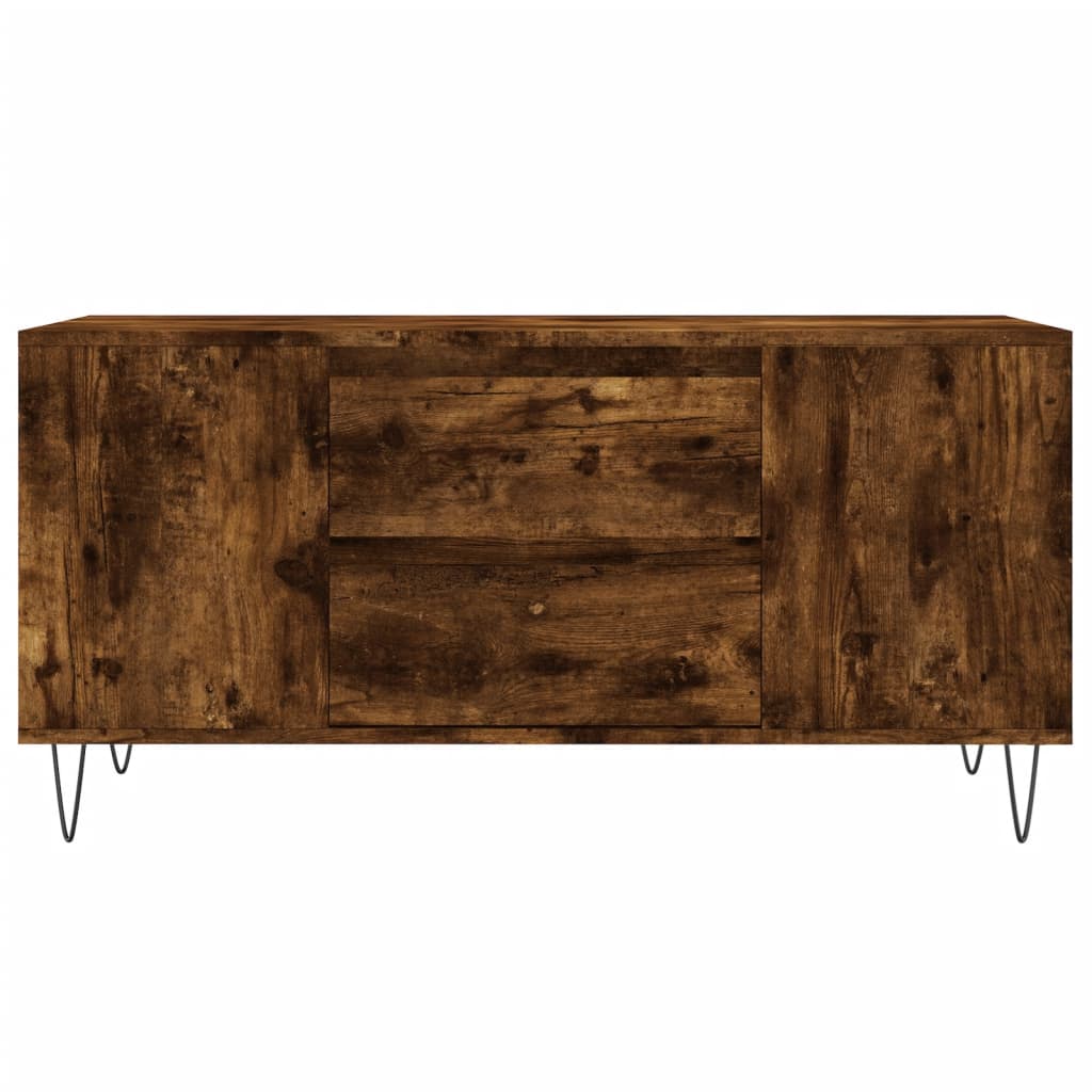 Table basse chêne fumé 102x44,5x50 cm bois d'ingénierie - XIOS