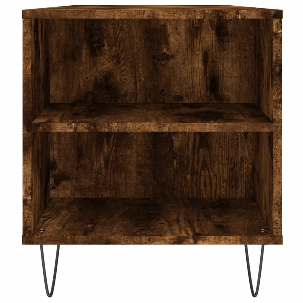Table basse chêne fumé 102x44,5x50 cm bois d'ingénierie - XIOS