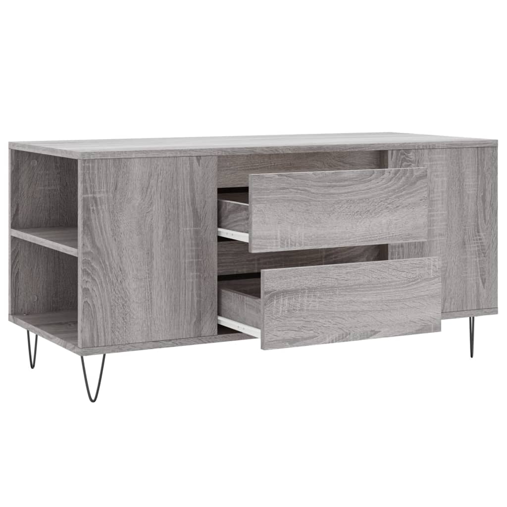 Table basse sonoma gris 102x44,5x50 cm bois d'ingénierie - XIOS