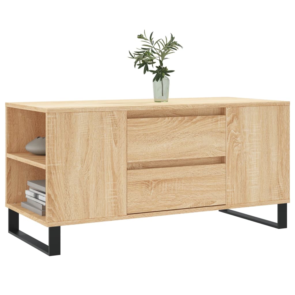 Table basse chêne sonoma 102x44,5x50 cm bois d'ingénierie XIOS