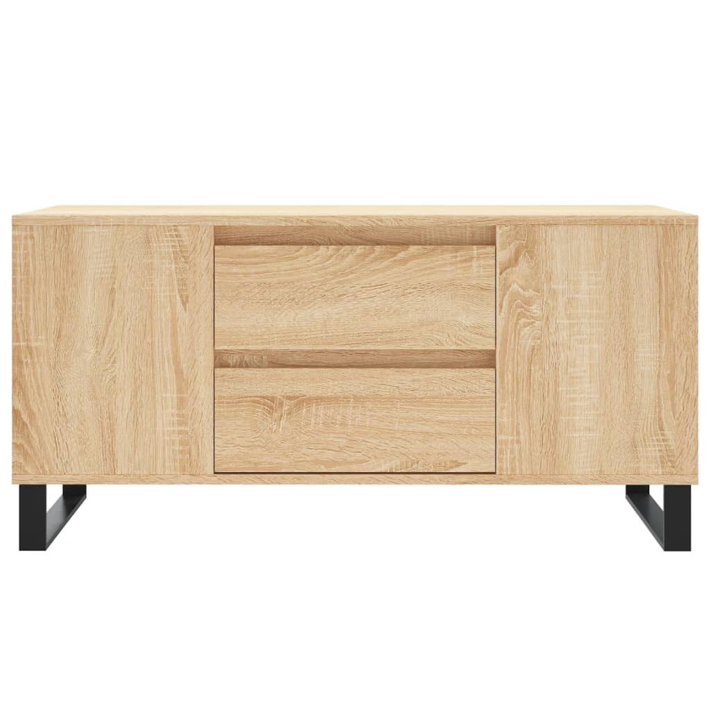 Table basse chêne sonoma 102x44,5x50 cm bois d'ingénierie XIOS