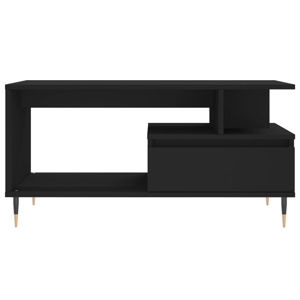 Table basse Noir 90x49x45 cm Bois d'ingénierie - XIOS
