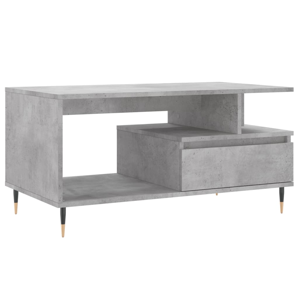 Table basse Gris béton 90x49x45 cm Bois d'ingénierie - XIOS