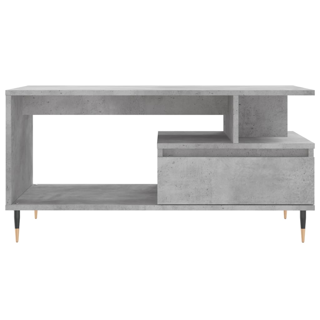 Table basse Gris béton 90x49x45 cm Bois d'ingénierie - XIOS