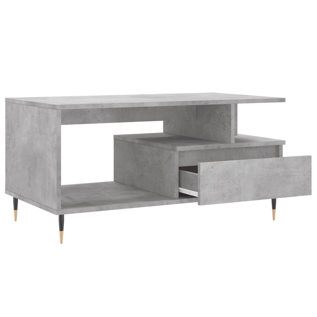Table basse Gris béton 90x49x45 cm Bois d'ingénierie - XIOS