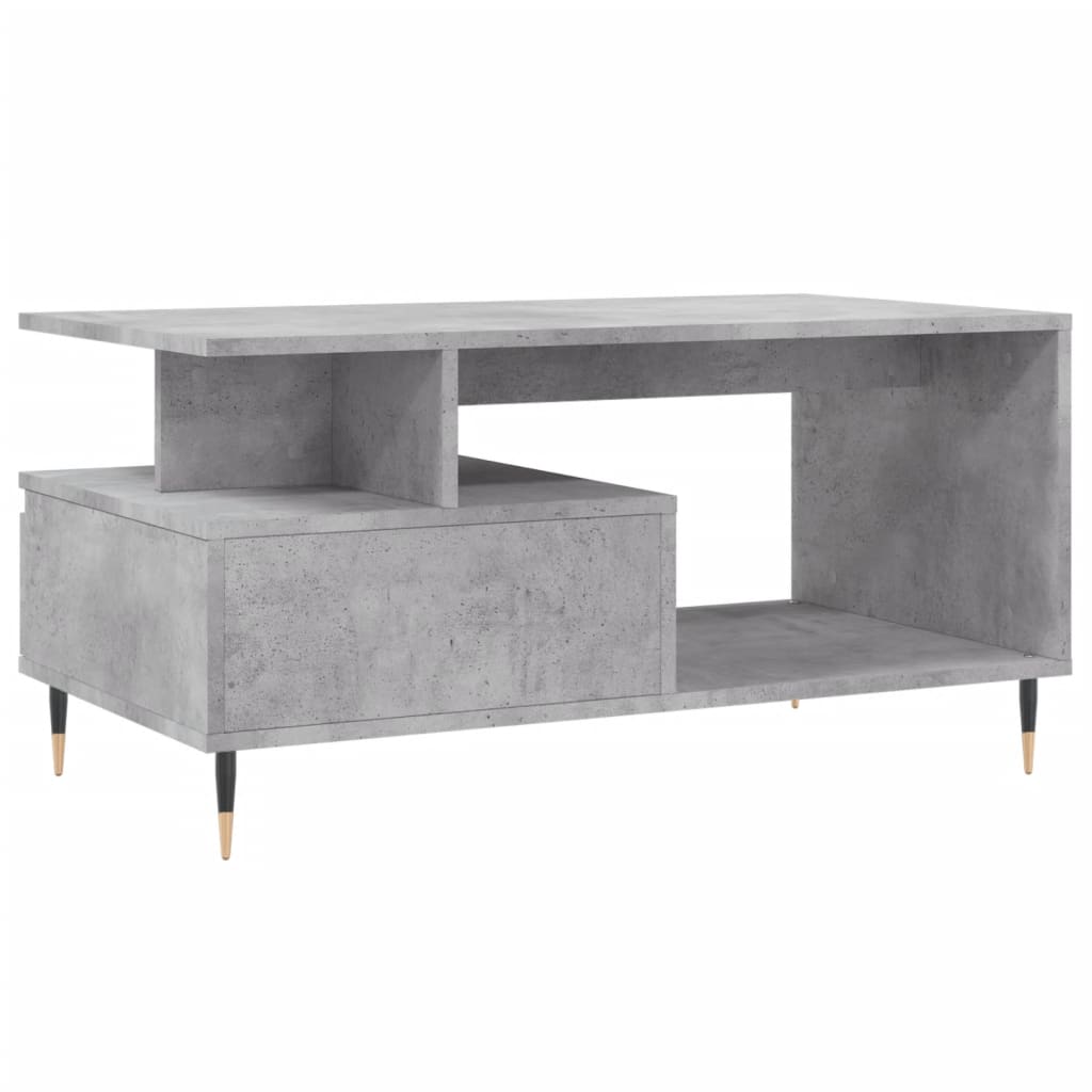Table basse Gris béton 90x49x45 cm Bois d'ingénierie - XIOS