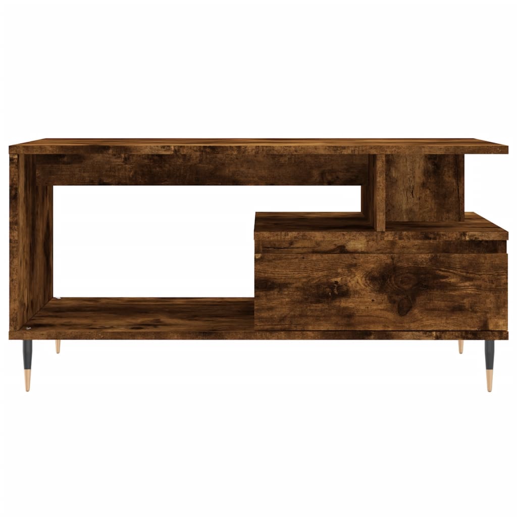 Table basse Chêne fumé 90x49x45 cm Bois d'ingénierie - XIOS