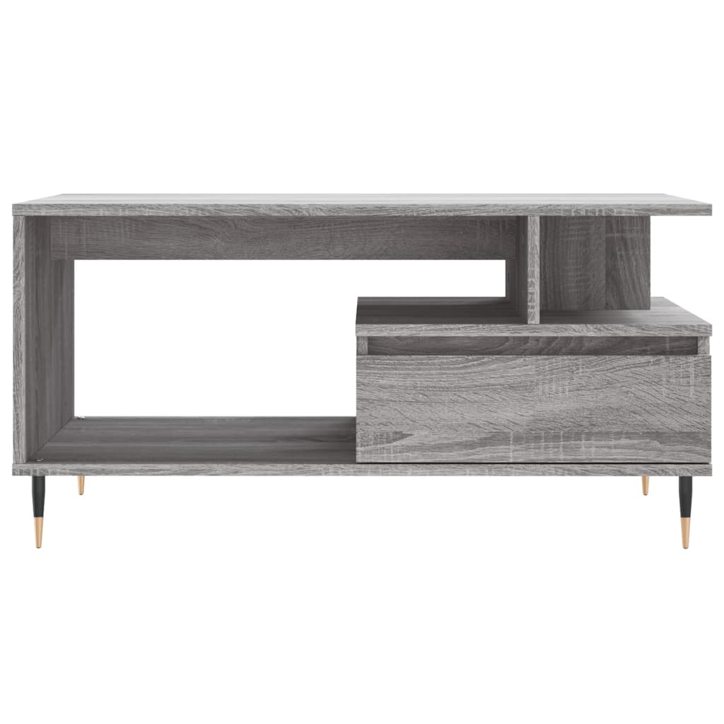 Table basse Sonoma gris 90x49x45 cm Bois d'ingénierie - XIOS
