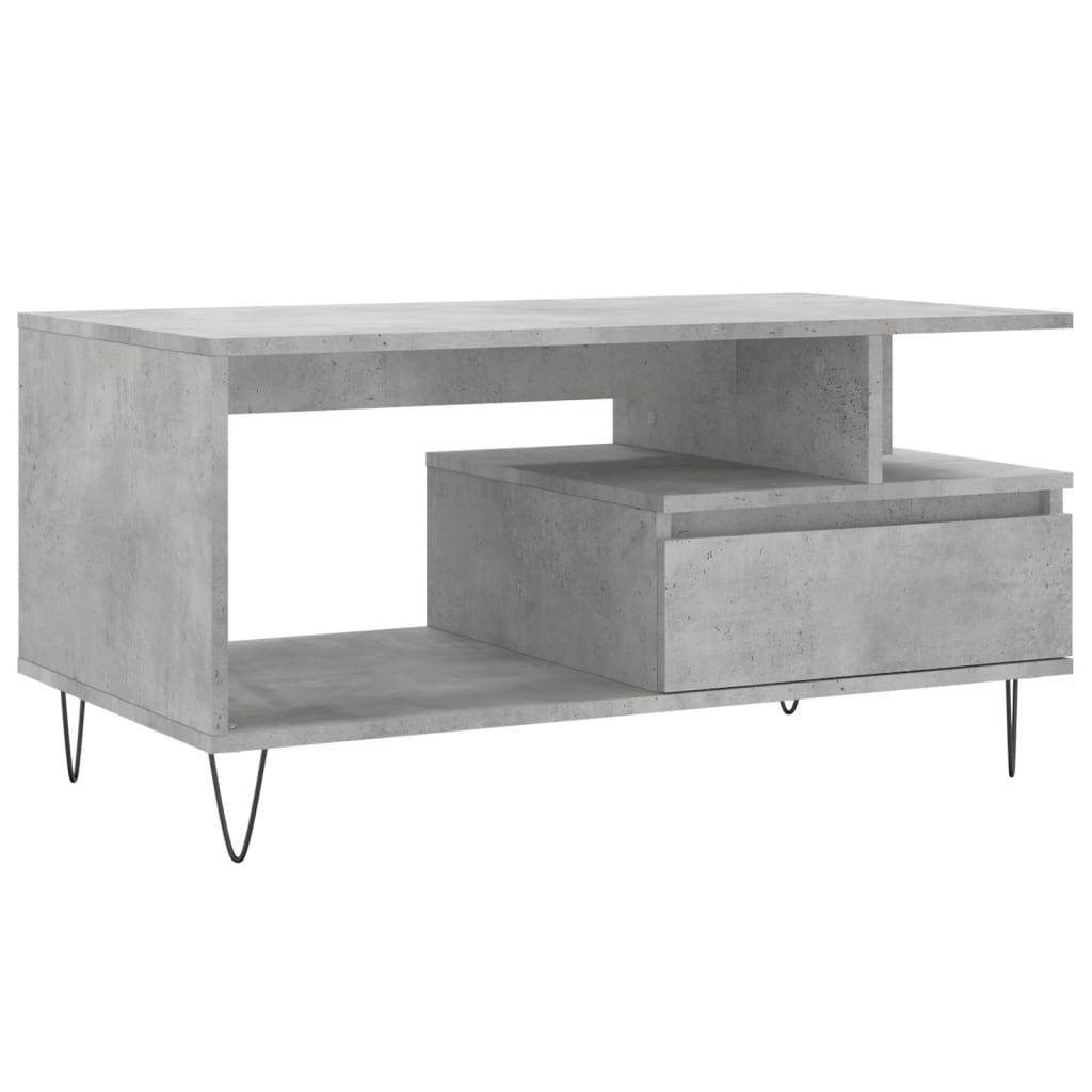 Table basse Gris béton 90x49x45 cm Bois d'ingénierie - XIOS