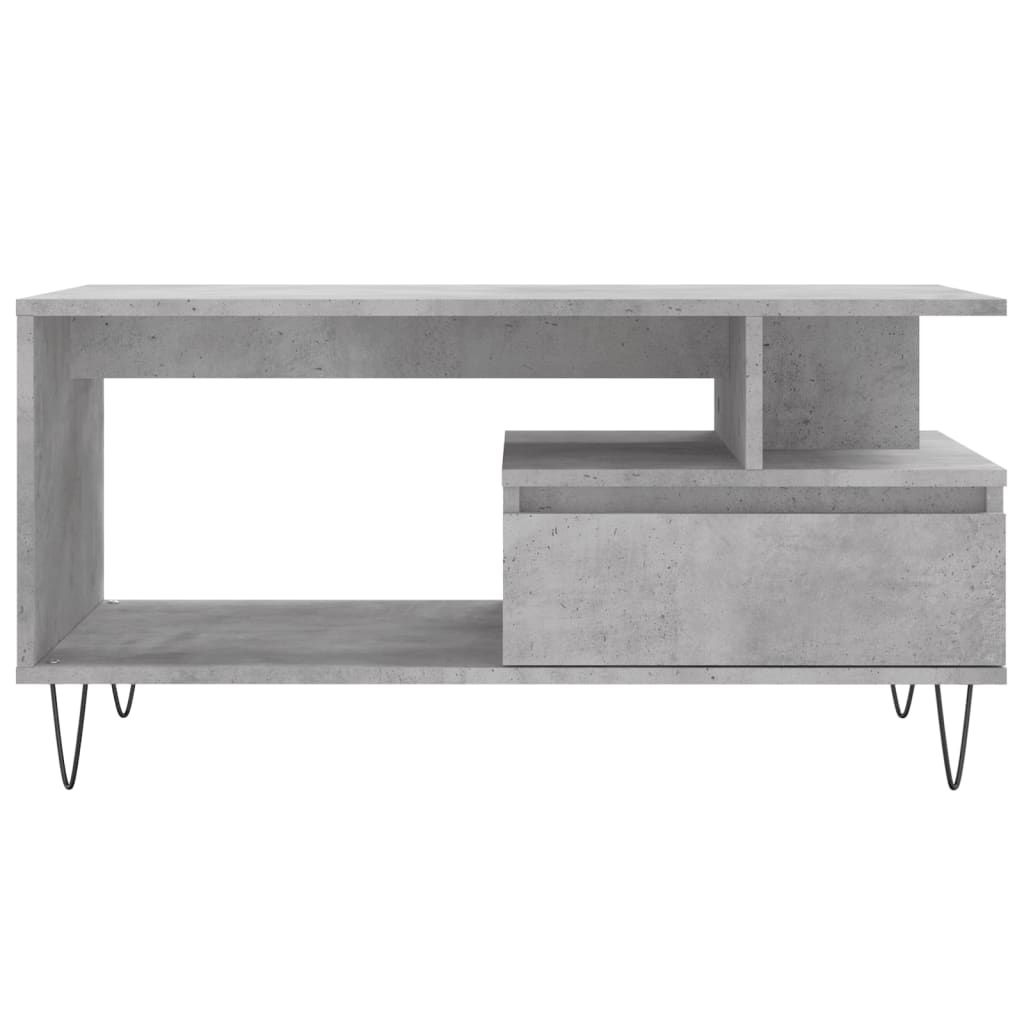 Table basse Gris béton 90x49x45 cm Bois d'ingénierie - XIOS