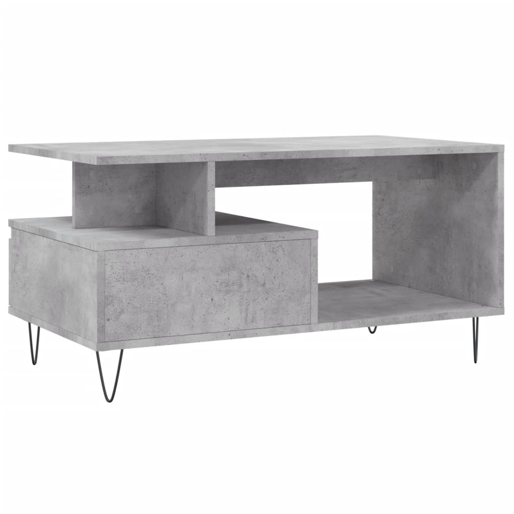 Table basse Gris béton 90x49x45 cm Bois d'ingénierie - XIOS