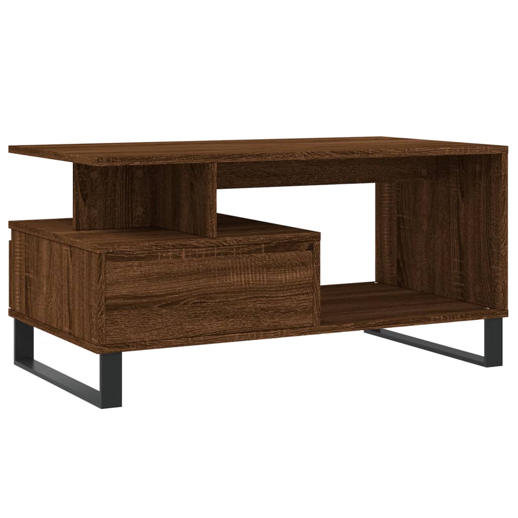 Table basse Chêne marron 90x49x45 cm Bois d'ingénierie - XIOS