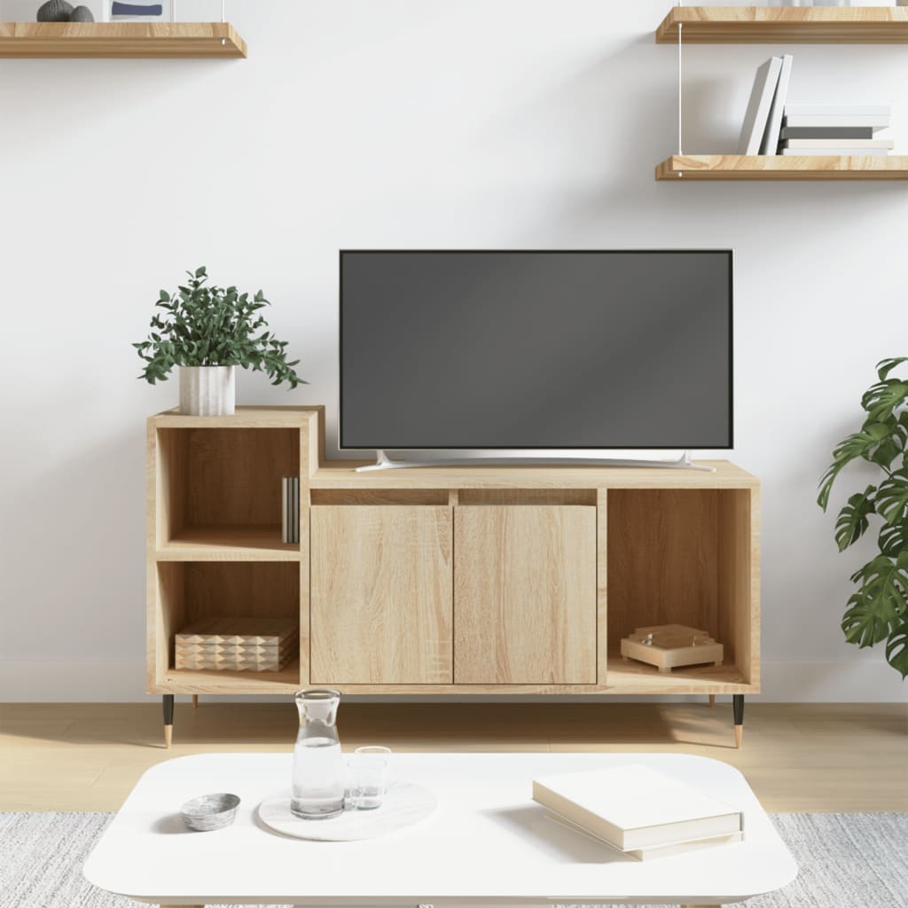 Meuble TV Chêne sonoma 100x35x55 cm Bois d'ingénierie - XIOS