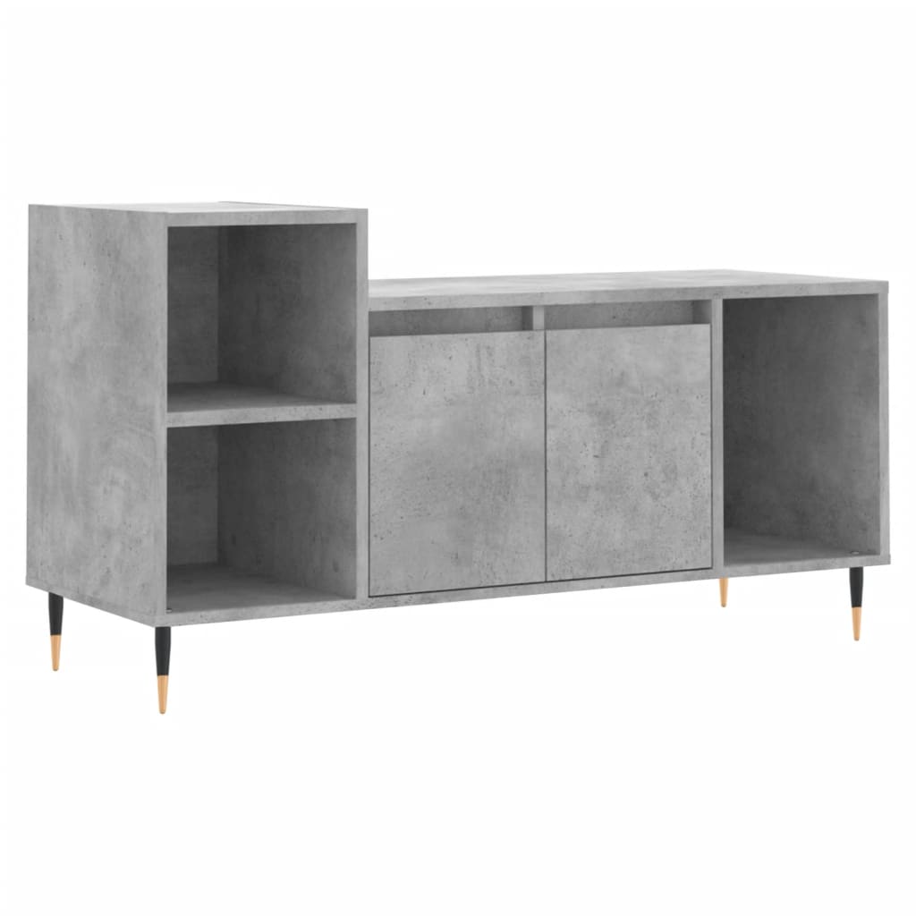 Meuble TV Gris béton 100x35x55 cm Bois d'ingénierie - XIOS