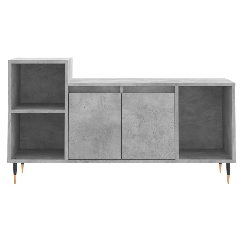 Meuble TV Gris béton 100x35x55 cm Bois d'ingénierie - XIOS