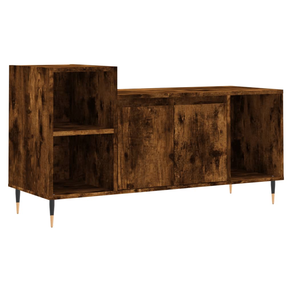 Meuble TV Chêne fumé 100x35x55 cm Bois d'ingénierie - XIOS