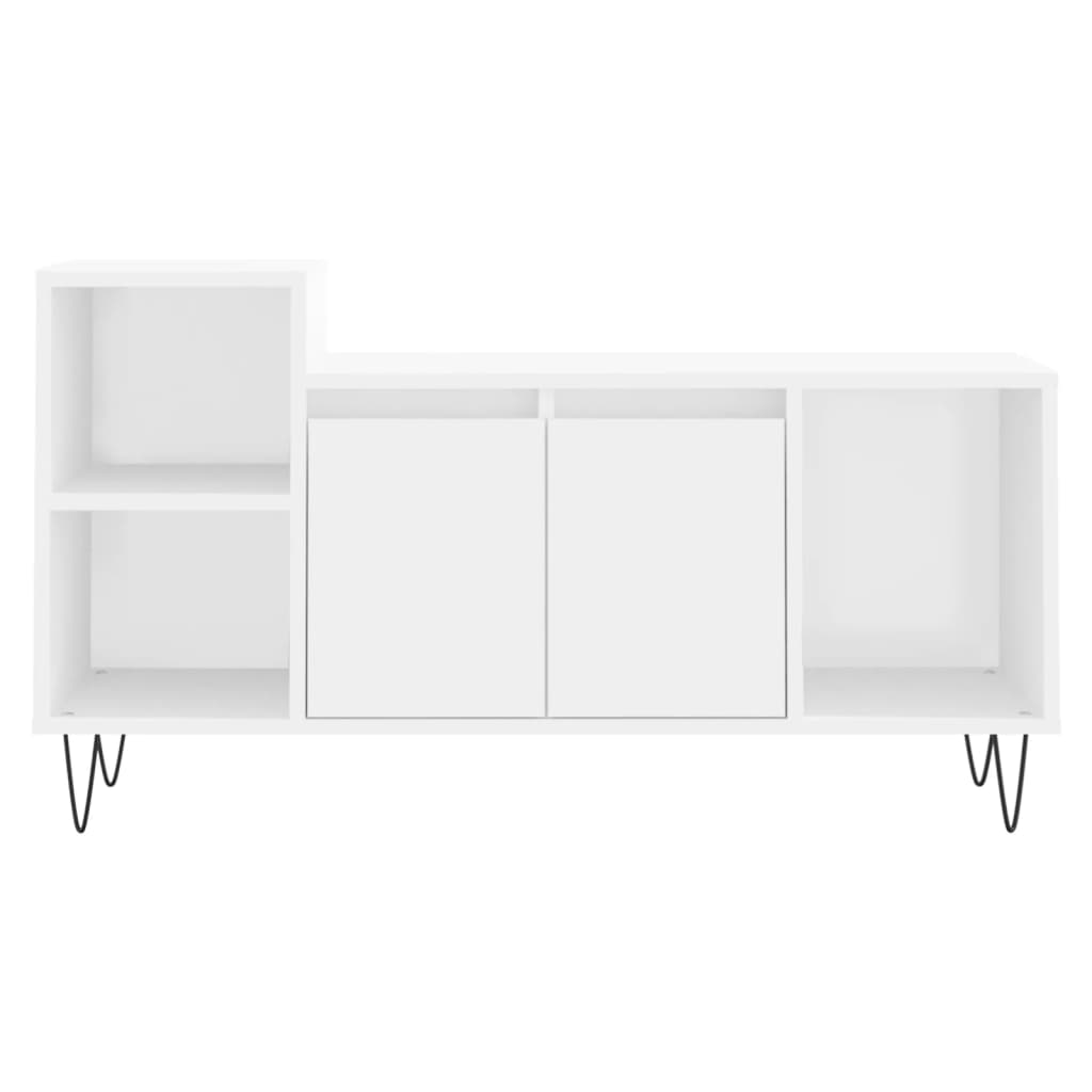 Meuble TV Blanc 100x35x55 cm Bois d'ingénierie - XIOS