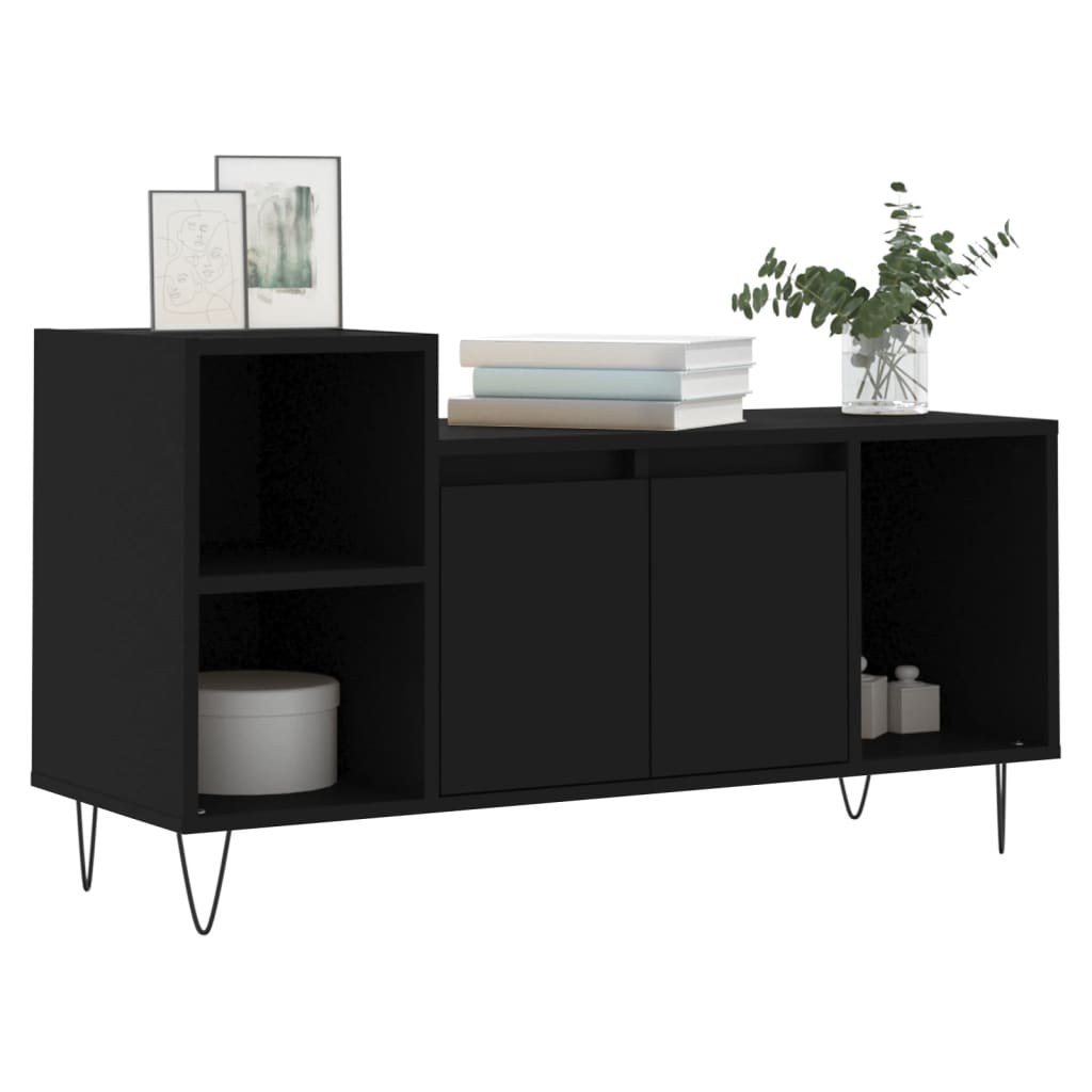 Meuble TV Noir 100x35x55 cm Bois d'ingénierie - XIOS