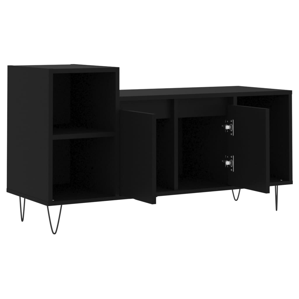 Meuble TV Noir 100x35x55 cm Bois d'ingénierie - XIOS