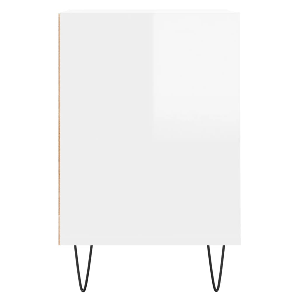 Meuble TV Blanc brillant 100x35x55 cm Bois d'ingénierie - XIOS