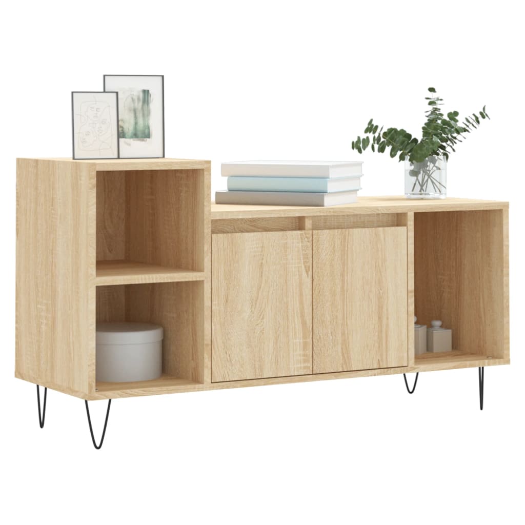 Meuble TV Chêne sonoma 100x35x55 cm Bois d'ingénierie - XIOS