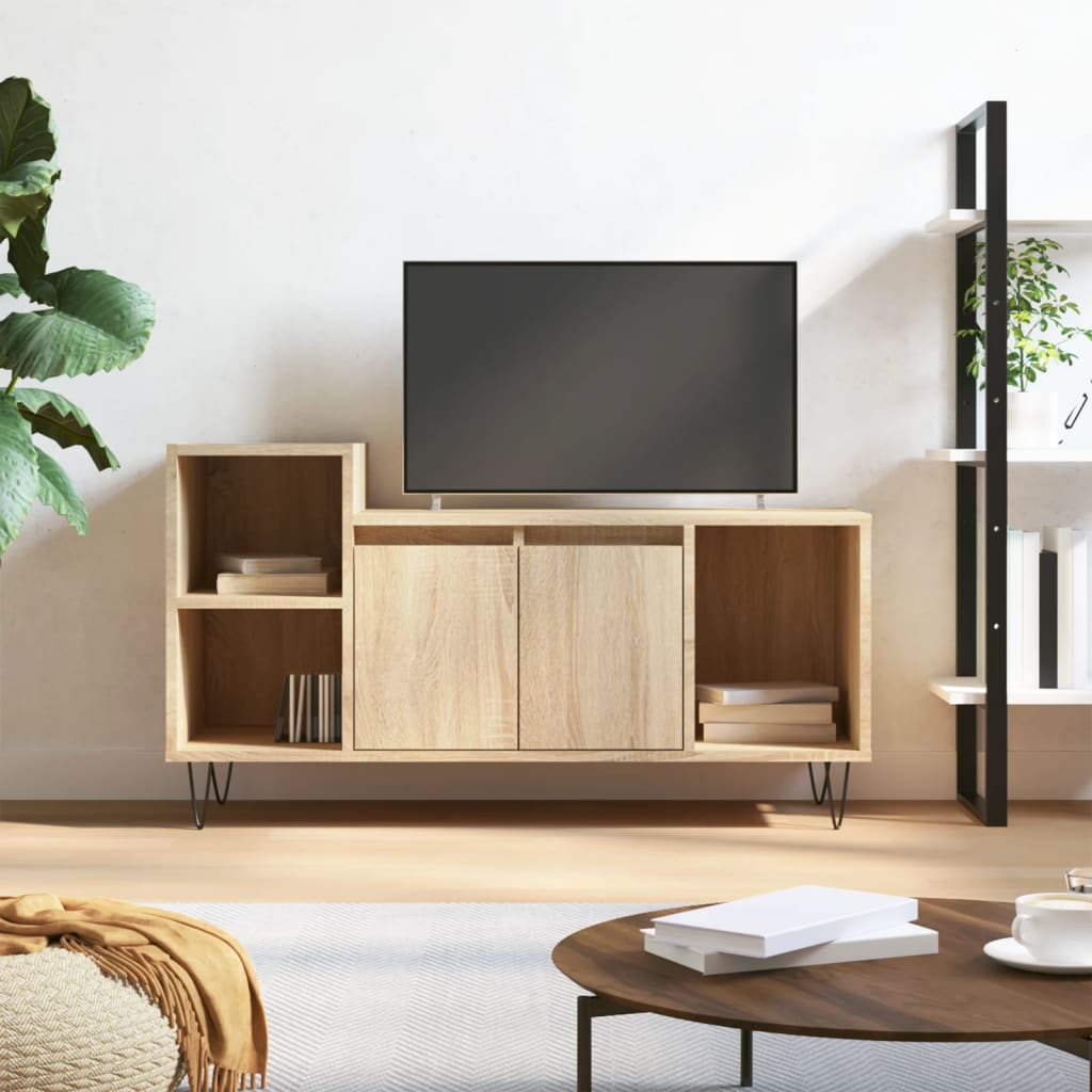 Meuble TV Chêne sonoma 100x35x55 cm Bois d'ingénierie - XIOS
