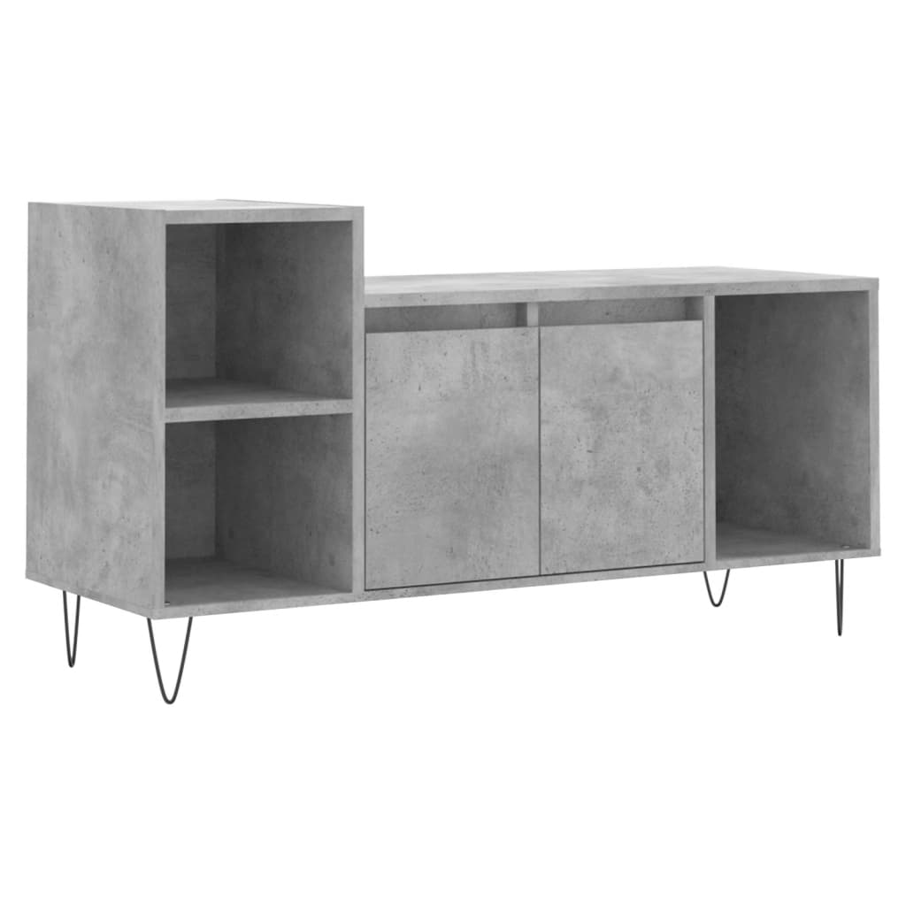 Meuble TV Gris béton 100x35x55 cm Bois d'ingénierie - XIOS