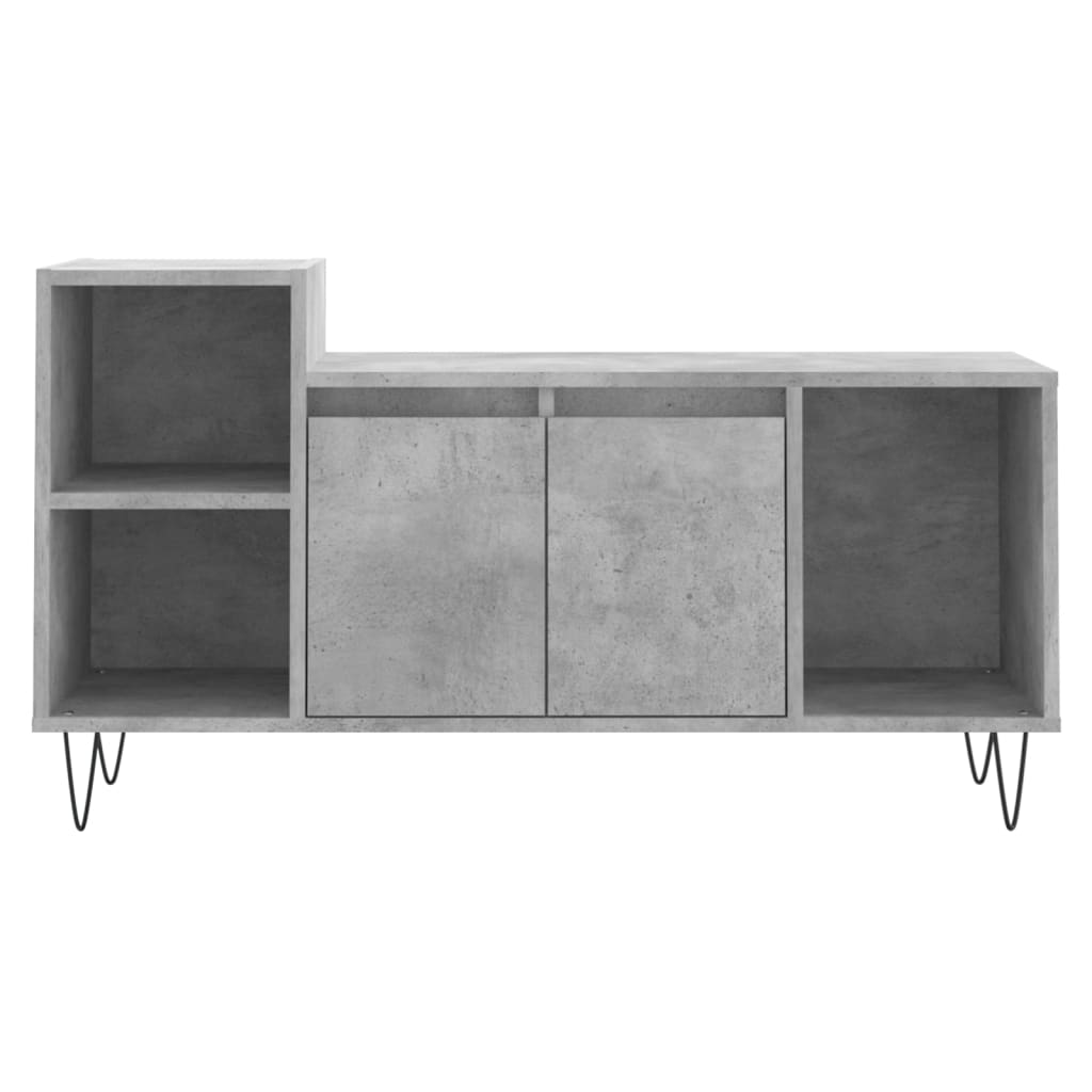 Meuble TV Gris béton 100x35x55 cm Bois d'ingénierie - XIOS
