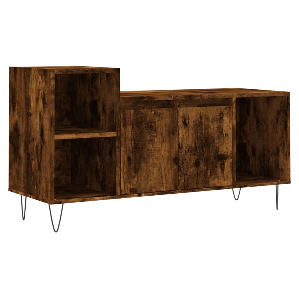 Meuble TV Chêne fumé 100x35x55 cm Bois d'ingénierie - XIOS