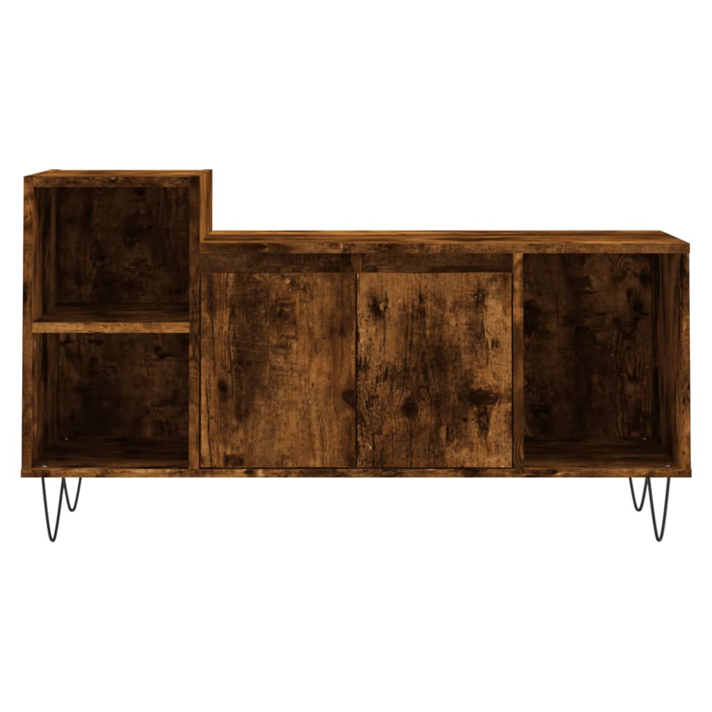 Meuble TV Chêne fumé 100x35x55 cm Bois d'ingénierie - XIOS